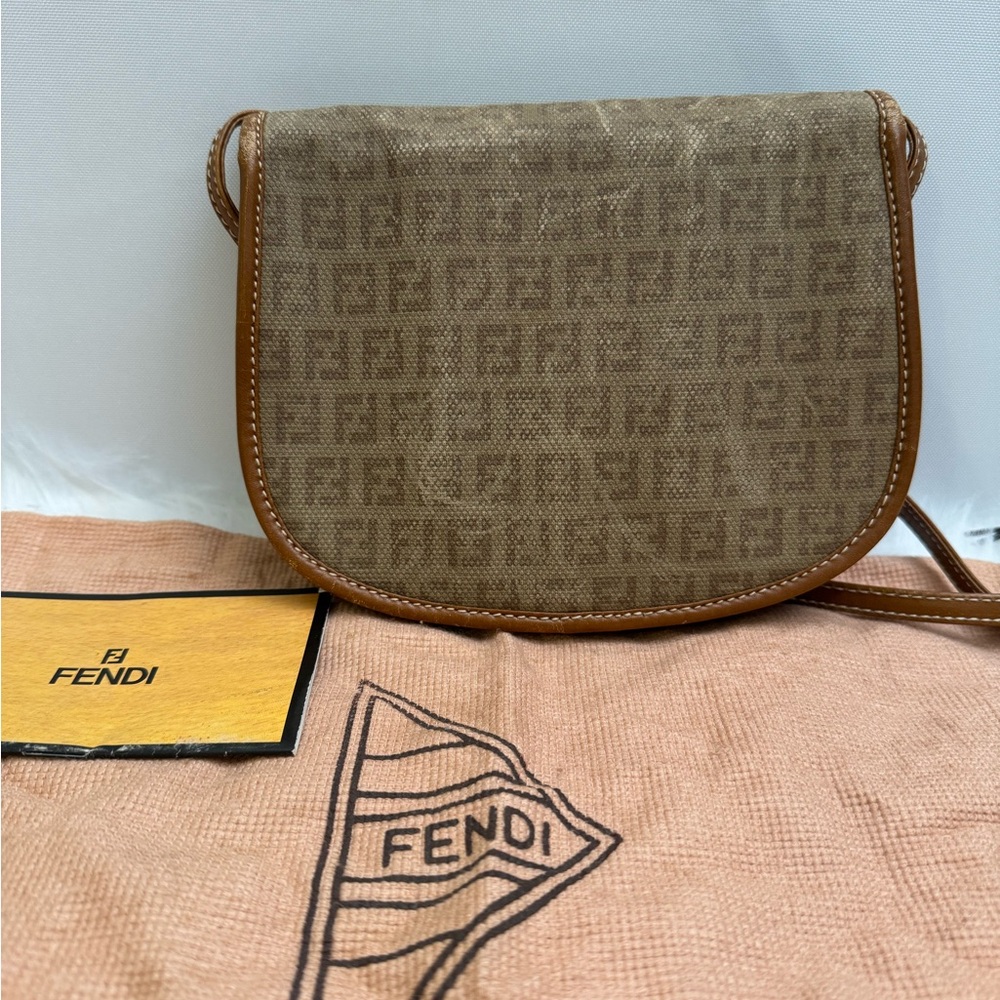 Fendi Zucchino Canvas Mini Crossbody (Vintage) - Picture 2 of 16